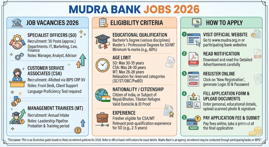 Mudra Bank jobs